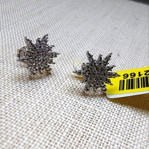 Diamond Accent Star Stud Earrings in Platinum Over Sterling Silver